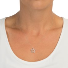 81%OFF 女性のネックレス スタンリー・クリエーションズ10Kゴールドスターネックレス - ダイヤモンドアクセント（女性用） Stanley Creations 10K Gold Star Necklace - Diamond Accents (For Women)画像